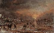 NEER, Aert van der Sports on a Frozen River g oil painting